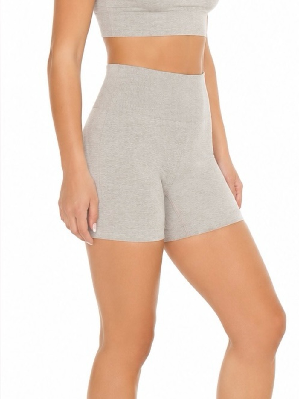 Forever 21 Beige High-Rise Seamless Bike Shorts — Size L